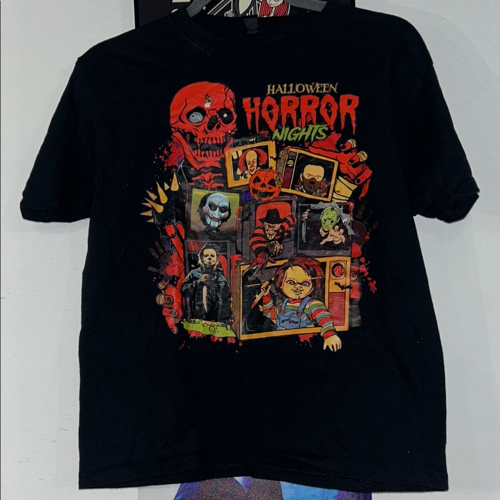 Halloween Horror Nights Graphic Tee - Horror Movie Icons Tee